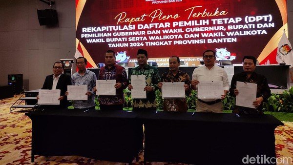 penandatangan hasil dpt hasil rekapitulasi oleh kpu banten 1 169